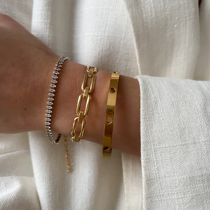 Clear Rhinestones Bracelet