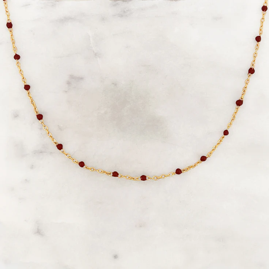 Base Brown Dots Necklace