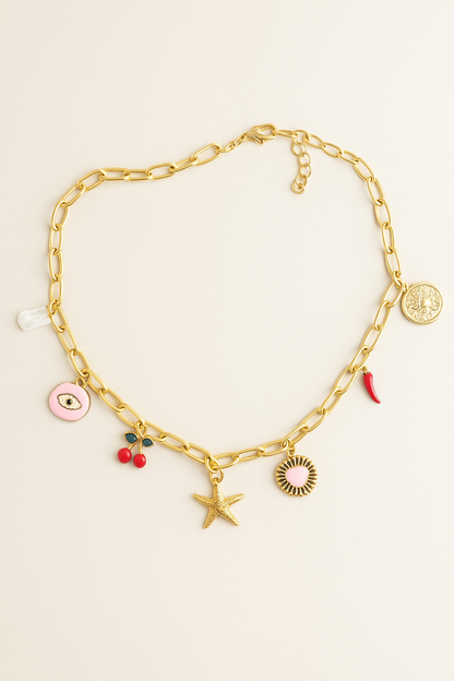 Star fish charm necklace