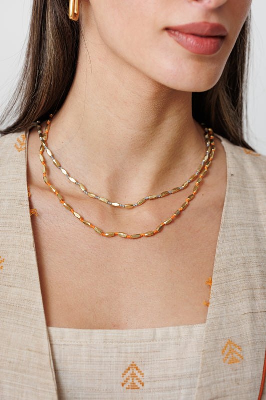 Stone Bronze Necklace