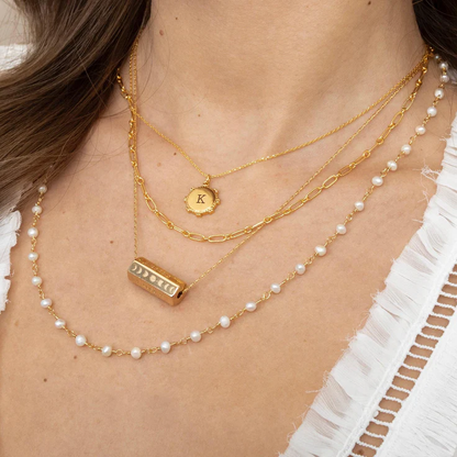 Long Pearl Chain Necklace